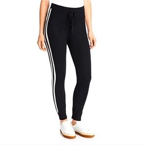 Aqua Cashmere Womens Black Cashmere Ribbed Pull on Joggers Active Wear Pants M
